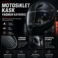 Motosiklet Kask Yağmur Kaydırıcı | Su İtici Vizör Spreyi